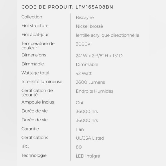 BISCAYNE BRUSHED NICKEL - CANARM Flush Mount Light (COPY) - Picture 6 of 8